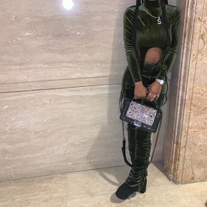 Olive green two piece set